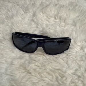 MaxMara Navy Blue Black Shield Sunglasses